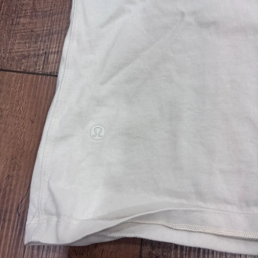 Lululemon Relaxed-Fit Cotton Jersey T-Shirt Bone (First Release) Women's XL READ - Picture 6 of 9